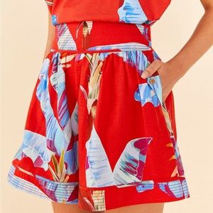 Red Sweet Jungle Organic Cotton Shorts size medium NWT